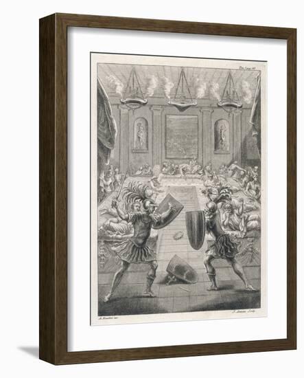 Gladiators Performing as after Dinner Entertainment-S. Antoine-Framed Art Print