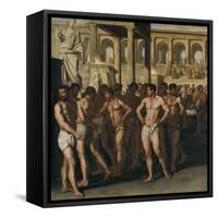 Gladiators-Aniello Falcone-Framed Stretched Canvas