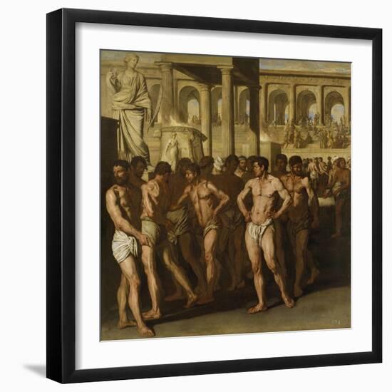 Gladiators-Aniello Falcone-Framed Giclee Print