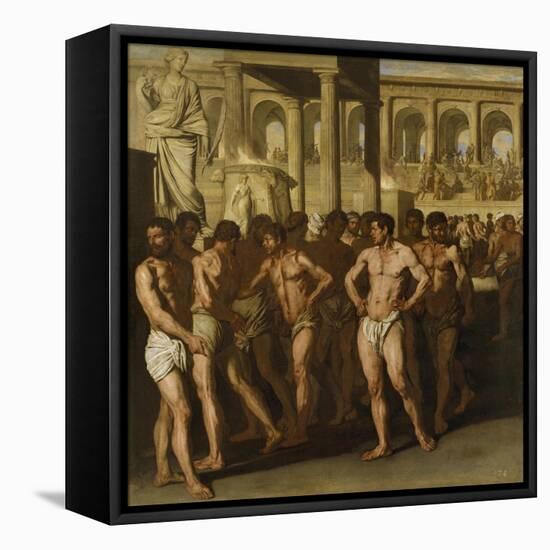 Gladiators-Aniello Falcone-Framed Stretched Canvas