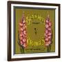 Gladiola Brand Citrus Crate Label - Covina, CA-Lantern Press-Framed Art Print