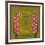 Gladiola Brand Citrus Crate Label - Covina, CA-Lantern Press-Framed Art Print