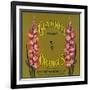 Gladiola Brand Citrus Crate Label - Covina, CA-Lantern Press-Framed Art Print