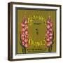 Gladiola Brand Citrus Crate Label - Covina, CA-Lantern Press-Framed Art Print