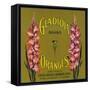 Gladiola Brand Citrus Crate Label - Covina, CA-Lantern Press-Framed Stretched Canvas