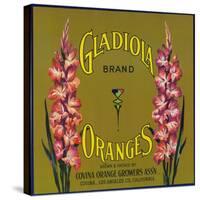 Gladiola Brand Citrus Crate Label - Covina, CA-Lantern Press-Stretched Canvas