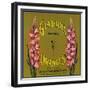 Gladiola Brand Citrus Crate Label - Covina, CA-Lantern Press-Framed Premium Giclee Print