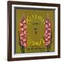 Gladiola Brand Citrus Crate Label - Covina, CA-Lantern Press-Framed Art Print