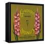 Gladiola Brand Citrus Crate Label - Covina, CA-Lantern Press-Framed Stretched Canvas