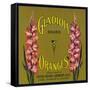 Gladiola Brand Citrus Crate Label - Covina, CA-Lantern Press-Framed Stretched Canvas