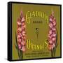 Gladiola Brand Citrus Crate Label - Covina, CA-Lantern Press-Framed Stretched Canvas