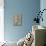 Gladiola on Soft Blue-Silvia Vassileva-Mounted Art Print displayed on a wall