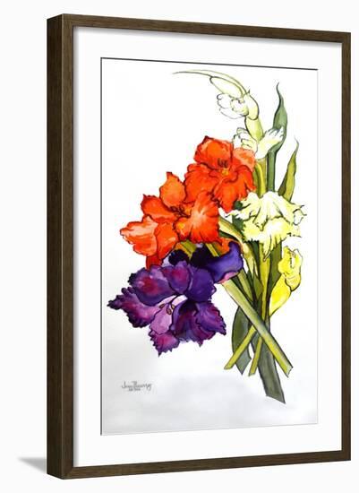 Gladioli, 2011-Joan Thewsey-Framed Giclee Print