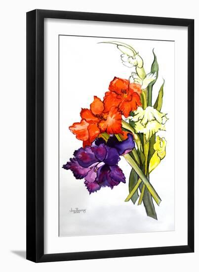 Gladioli, 2011-Joan Thewsey-Framed Giclee Print