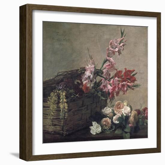 Gladioli and Roses, 1880-Henri Fantin-Latour-Framed Giclee Print