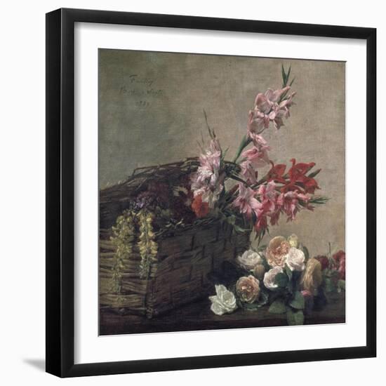 Gladioli and Roses, 1880-Henri Fantin-Latour-Framed Giclee Print