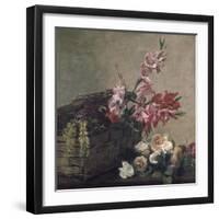 Gladioli and Roses, 1880-Henri Fantin-Latour-Framed Giclee Print