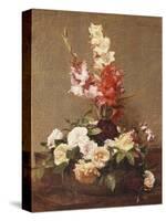 Gladioli and Roses, 1881-Henri Fantin-Latour-Stretched Canvas
