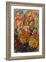 Gladioli in a Blue Vase; Glaieuls Dans Un Vase Bleu-Pierre-Auguste Renoir-Framed Giclee Print