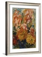 Gladioli in a Blue Vase; Glaieuls Dans Un Vase Bleu-Pierre-Auguste Renoir-Framed Giclee Print