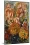 Gladioli in a Blue Vase-Pierre-Auguste Renoir-Mounted Premium Giclee Print