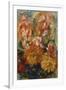 Gladioli in a Blue Vase-Pierre-Auguste Renoir-Framed Giclee Print