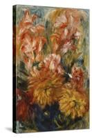 Gladioli in a Blue Vase-Pierre-Auguste Renoir-Stretched Canvas