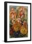 Gladioli in a Blue Vase-Pierre-Auguste Renoir-Framed Giclee Print