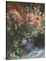 Gladioli in a Vase, C. 1875-Pierre-Auguste Renoir-Stretched Canvas