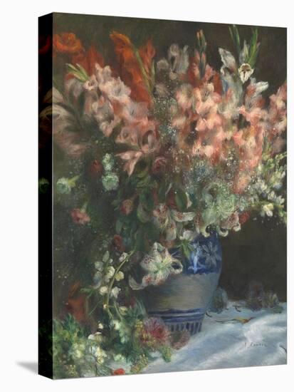 Gladioli in a Vase, C. 1875-Pierre-Auguste Renoir-Stretched Canvas