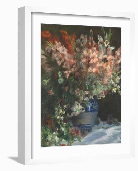 Gladioli in a Vase, C. 1875-Pierre-Auguste Renoir-Framed Giclee Print