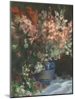 Gladioli in a Vase, C. 1875-Pierre-Auguste Renoir-Mounted Giclee Print