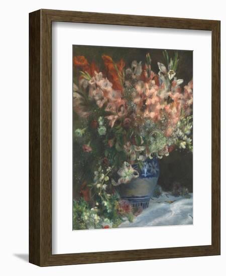 Gladioli in a Vase, C. 1875-Pierre-Auguste Renoir-Framed Giclee Print