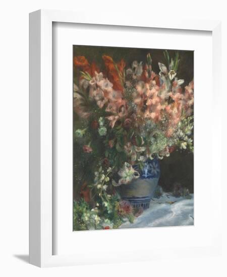 Gladioli in a Vase, C. 1875-Pierre-Auguste Renoir-Framed Giclee Print