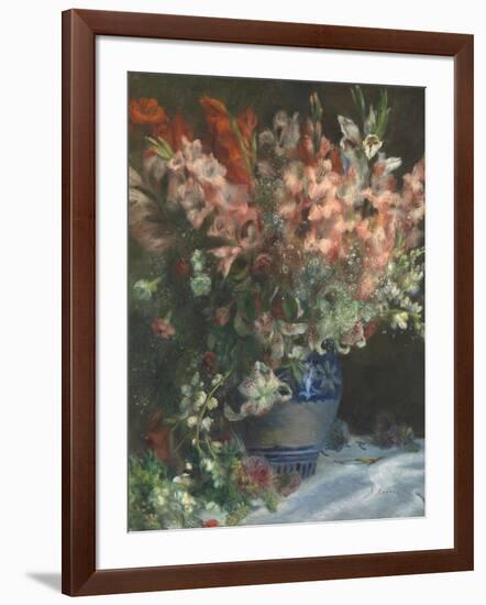 Gladioli in a Vase, C. 1875-Pierre-Auguste Renoir-Framed Giclee Print