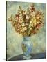 Gladioli in Blue Vase-Pierre-Auguste Renoir-Stretched Canvas