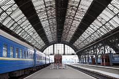 Railway Station with Trains-Gladkov-Premium Photographic Print