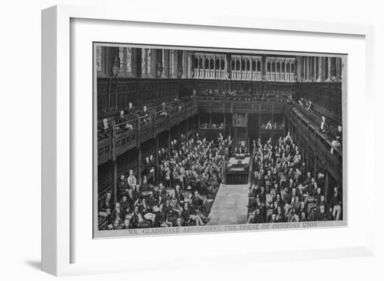 Gladstone Addresses House of Commons-null-Framed Giclee Print