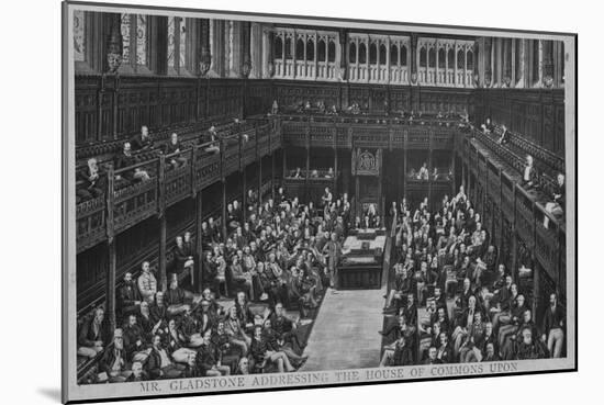 Gladstone Addresses House of Commons-null-Mounted Giclee Print