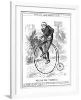 Gladstone as Cyclist-John Tenniel-Framed Art Print