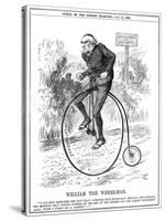 Gladstone as Cyclist-John Tenniel-Stretched Canvas