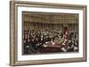Gladstone Delivers His Last Speech in the House of Commons-null-Framed Art Print