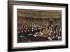 Gladstone Delivers His Last Speech in the House of Commons-null-Framed Art Print