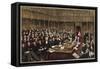 Gladstone Delivers His Last Speech in the House of Commons-null-Framed Stretched Canvas