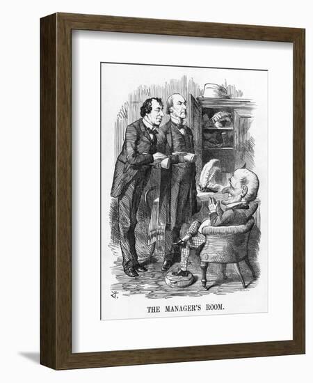 Gladstone, Disraeli 1874-John Tenniel-Framed Art Print