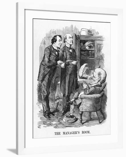 Gladstone, Disraeli 1874-John Tenniel-Framed Art Print