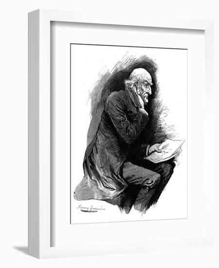 Gladstone in 1888-Harry Furniss-Framed Art Print