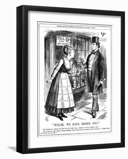 Gladstone in Greenwich-John Tenniel-Framed Art Print