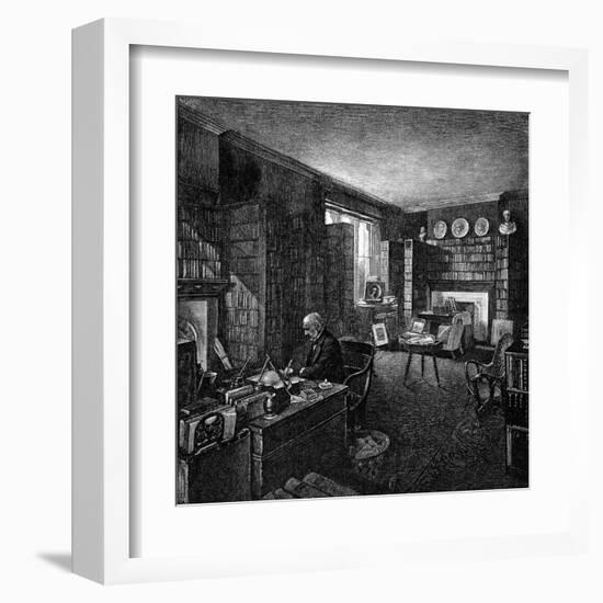 Gladstone in Library-null-Framed Art Print