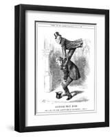 Gladstone Leapfrogs-John Tenniel-Framed Art Print